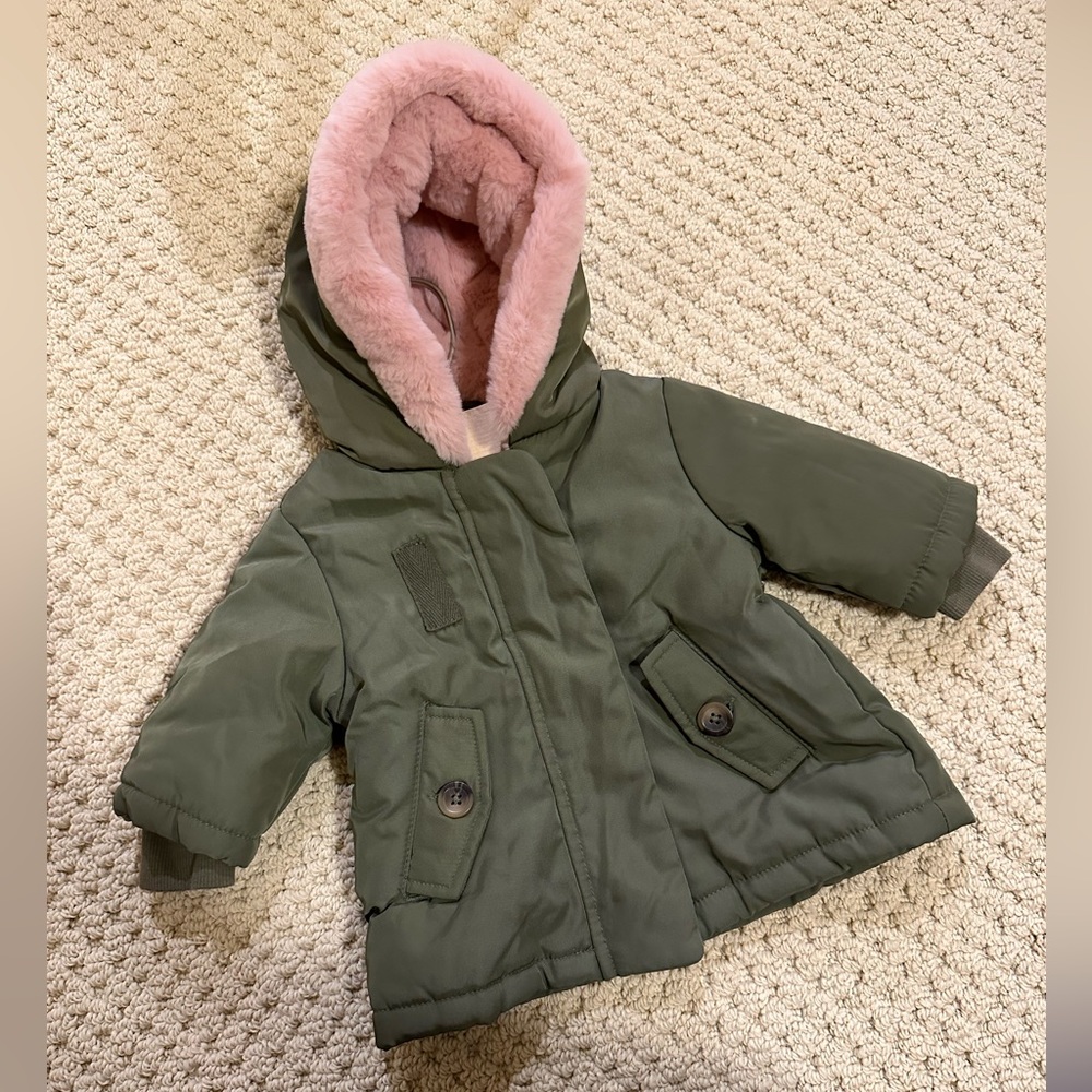 NEW Gymboree Baby Girl’s Soft Faux Fur Parka